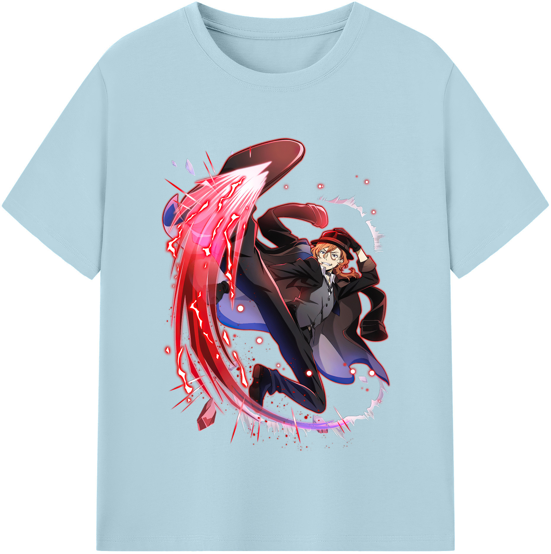 （画像用） 文豪ストレイドッグス Bungo Stray Dogs 綿100％半袖Tシャツ（フロントプリント）